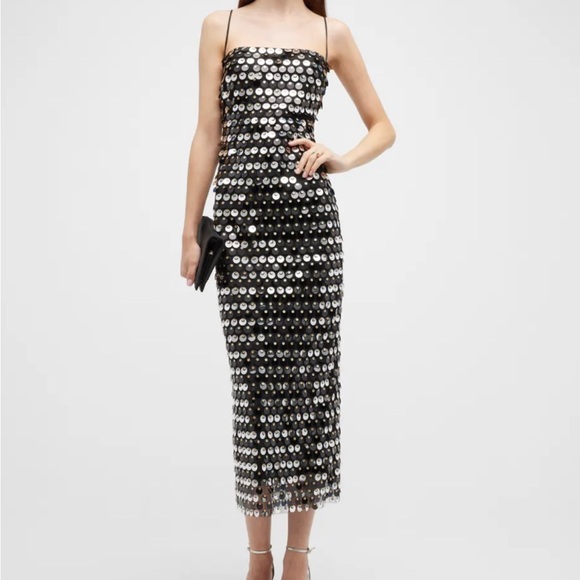 The New Arrivals by Ilkyaz Ozel Phoenix Sequined Midi Slip Dress NWT size 40 DE - Picture 2 of 4